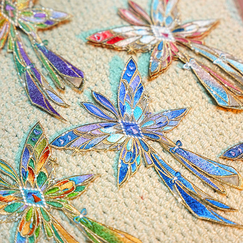 蝴蝶刺绣布贴国风精美汉服旗袍古风补丁破洞修补衣服装饰品diy - 图1