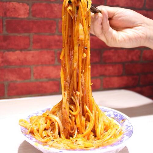 5袋张记岐山擀面皮宝鸡实体店陕西美食特产名吃 西安小吃凉皮300g - 图1