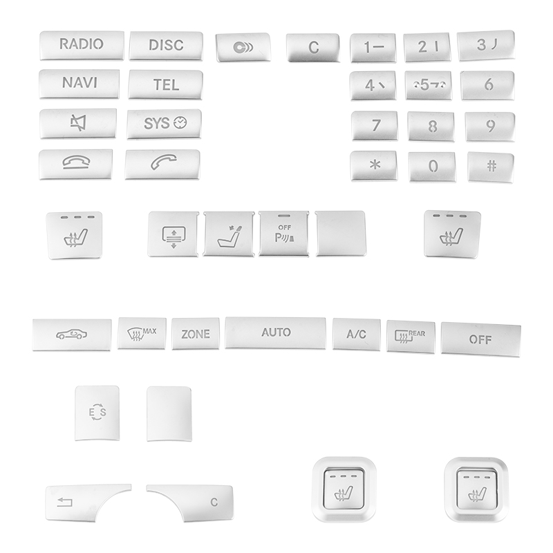 适用奔驰C180 CLS E260 GLK300中控按键内饰改装多功能空调按键贴 - 图3