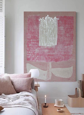 MUMO.手绘油画《鲜卉》极简风客厅立体艺术挂画高级感卧室手工画