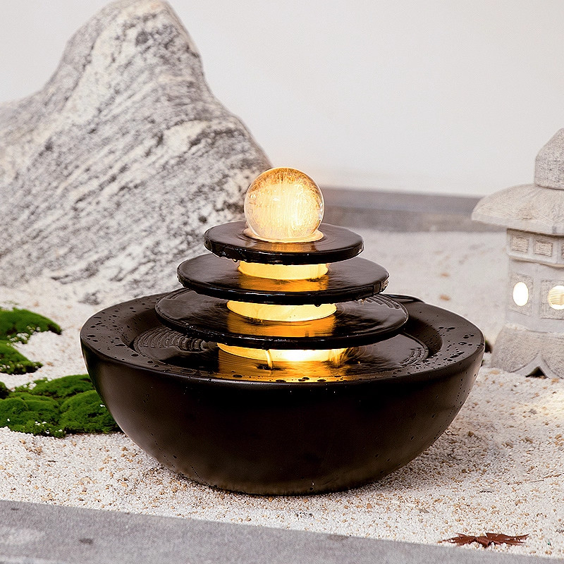 时来运转生财转运球流水摆件循环水现代轻奢客厅假山喷泉山水落地,淘宝优惠券,粉丝福利购,淘宝优惠卷