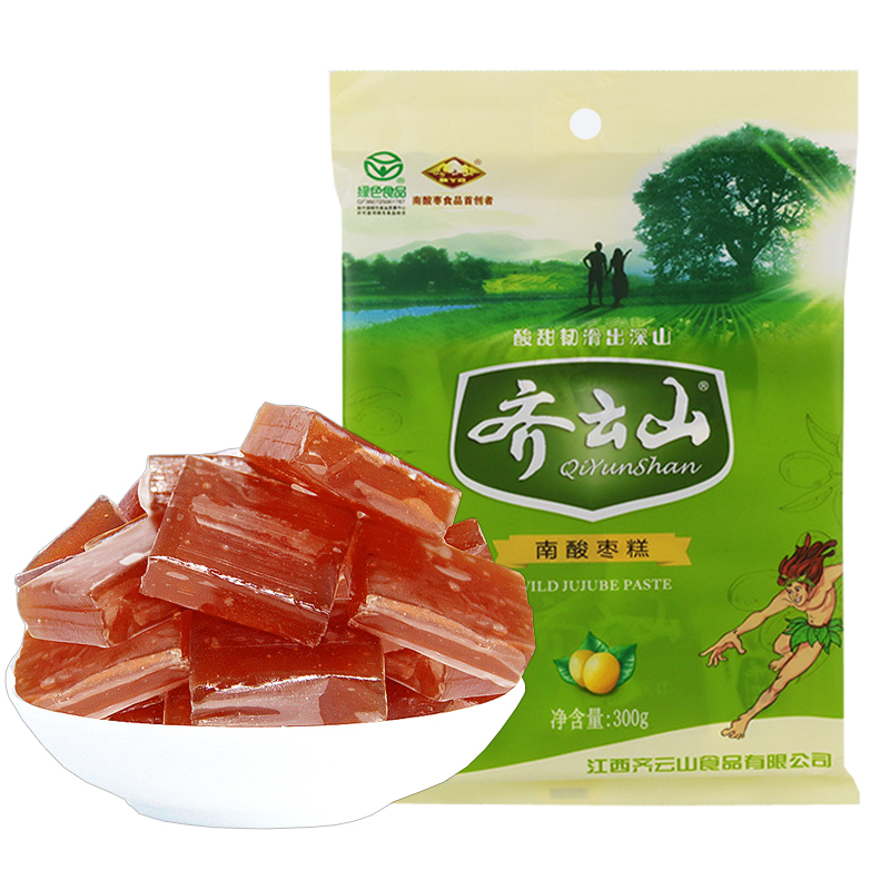 齐云山南酸枣糕300g*5袋蜜饯果干果脯酸甜小吃儿童孕妇休闲零食-图0