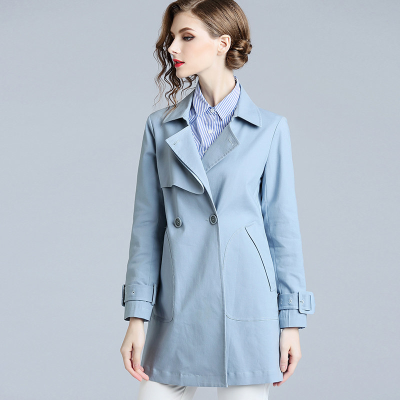 香衣丽橱2020秋季新款女装修身风衣 香衣丽橱短外套