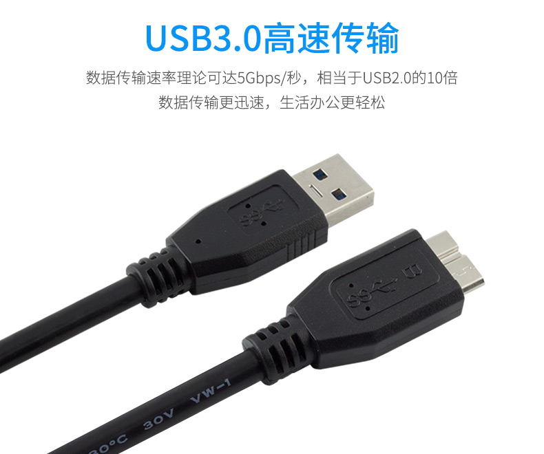 适用佳能单反相机EOS 5D4 5DSR USB3.0联机拍摄数据线1/3米/5米 - 图0