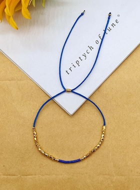 小众设计波西米亚风米珠菱形珠小手串个性学生闺蜜死党叠戴小手链