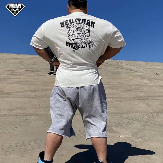 Nuclear explosion Chicano seven-point cotton knitted shorts