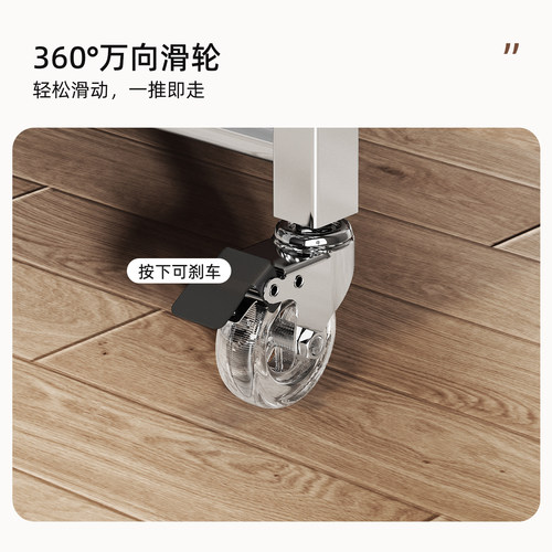 厨房蔬菜置物架多功能水果蔬菜篮子收纳筐家用落地多层零食小推车 - 图3