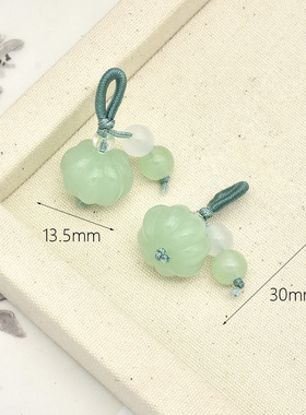 古风铃兰小花提溜盘扣吊坠DIY
