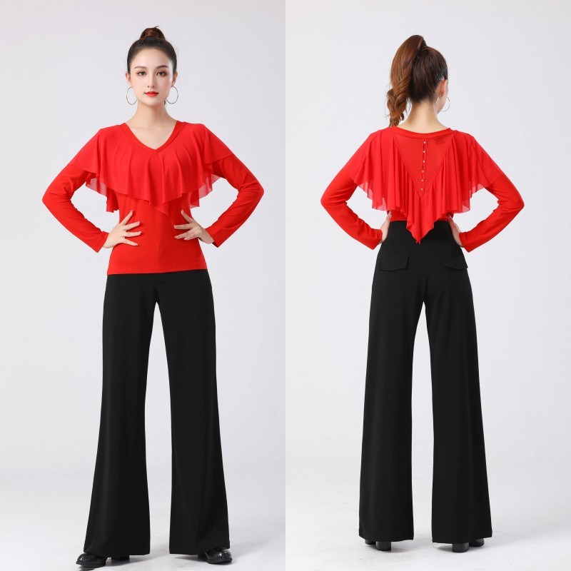 春夏新款吉特巴练功服女上衣广场舞服装水兵舞直筒阔腿裤演出服,淘宝优惠券,粉丝福利购,淘宝优惠卷