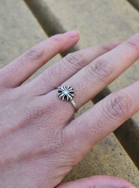 男女潮复古简约小众款纯银泰银戒