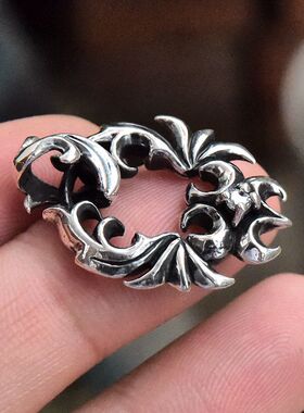 进口中性款925纯银羽翼之环吊坠