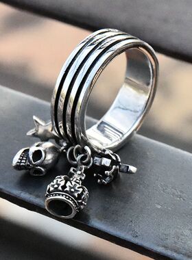 进口男女款925纯银宫廷小装饰戒