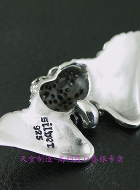 进口女士925纯银镶钻面具吊坠