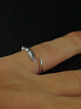 泰国复古纯银微缩开口戒指