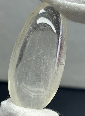 天然东海水晶包裹白发晶银发晶水滴形时尚百塔款吊坠项链一物一图