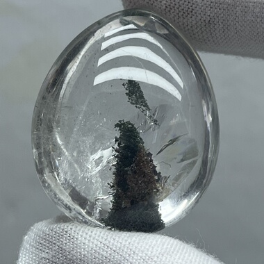 天然东海水晶包裹彩虹绿幽灵山聚宝盆男女款通用吊坠饰品一物一图