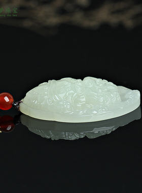 和田玉钟馗玉吊坠挂件玉佩男女款