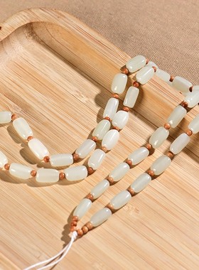 和田玉原石项链玉挂绳男女款项链