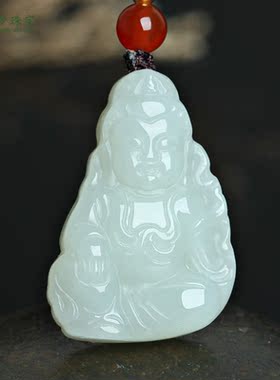 和田玉弥勒佛公吊坠女款玉饰品