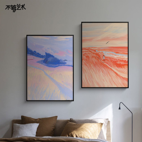 不够艺术现代抽象卧室风景挂画小众客厅沙发背景墙装饰画玄关壁画 - 图0