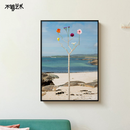 不够艺术 简约小清新玄关壁画小众花卉沙发背景墙装饰画桌面挂画 - 图0