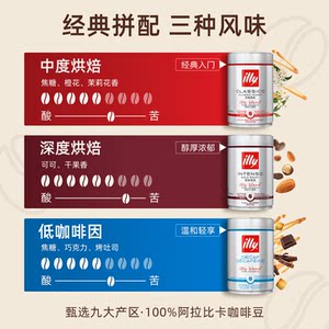 illy意利咖啡 100%阿拉比卡咖啡豆大师拼配250g 原装进口氮气锁鲜