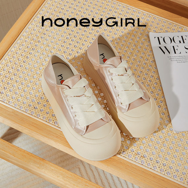 HoneyGIRL low-top round-head ugly cute casual shoes
