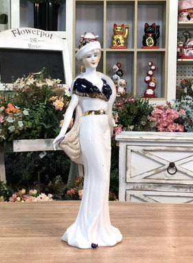 陶瓷工艺品西洋欧式美女摆件