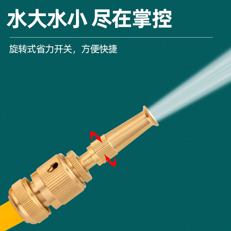 黄铜增压喷枪水枪头可调节喷枪浇花浇菜灌溉园林洗车神器万能接头,淘宝优惠券,粉丝福利购,淘宝优惠卷
