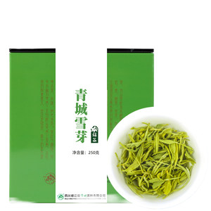 绿茶2023新茶叶青城雪芽高山云雾毛尖浓香型散装明前四川250g