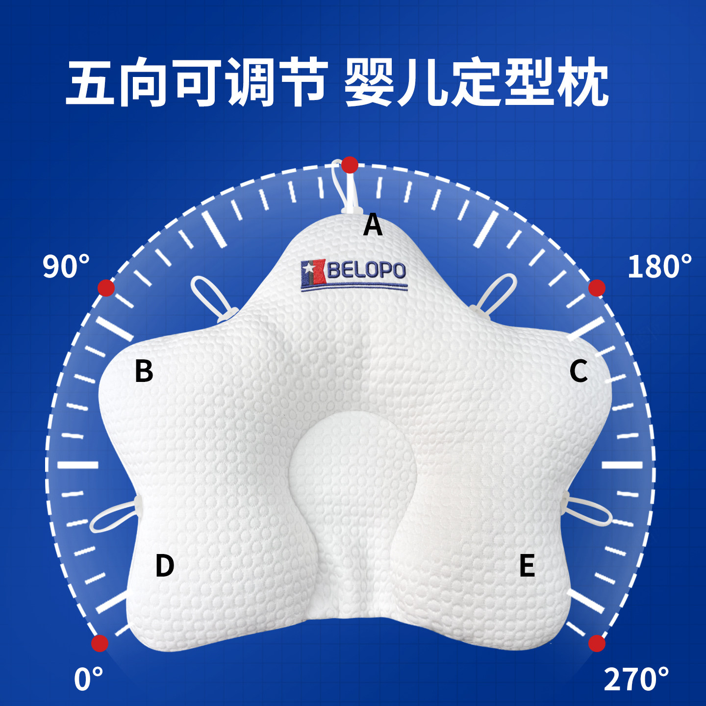 婴儿枕头定型枕0到6个月以上新生婴幼儿小宝宝矫正头型专用海星枕,淘宝优惠券,粉丝福利购,淘宝优惠卷