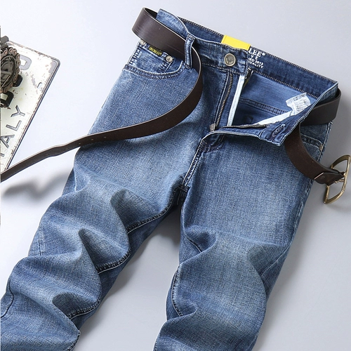 Осенние рабочие износостойкие джинсы, трендовый приталенный комбинезон, штаны, свободный прямой крой