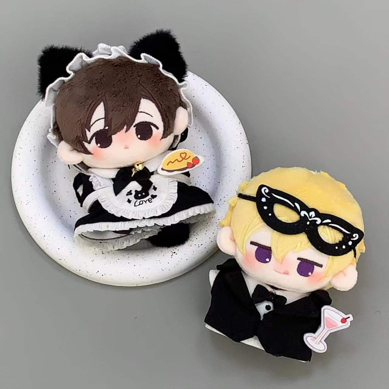 猫咪小女仆10cm娃衣棉花娃娃可爱公主裙替换装自嘲熊海星体正常体 - 图1