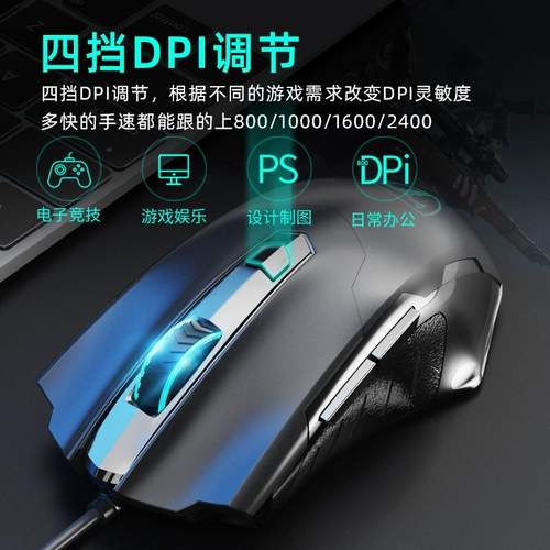 ET Game Mouse Cable, E -Sports Desportop Computer Naptop Office Homemess LOL Интернет -кафе USB Big Hand