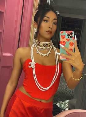 EVAE+国潮珍珠骷髅项链