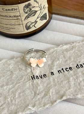 珐琅蝴蝶戒指彩色超仙甜美