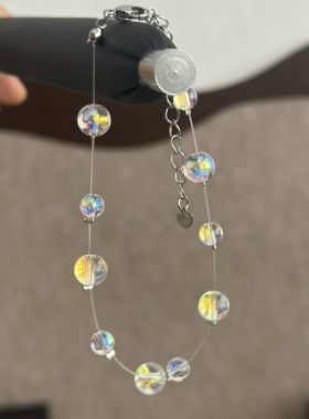 幻彩人鱼姬串珠隐形鱼线手链脚链超仙精致简约甜美百搭手饰脚饰