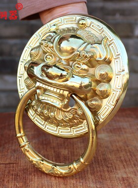 黄铜狮子头挂件工艺品