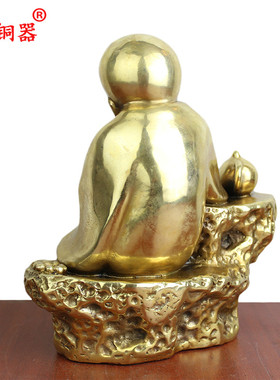黄铜小和尚摆件工艺品