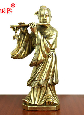 宇卓铜器八仙铜像吕洞宾张果老