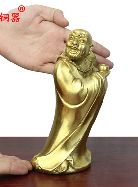 十八黄铜工艺品伏虎罗汉