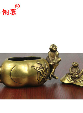 猴子茶壶摆件工艺品
