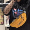 Big Orange Cat Retro Trendy Brand Shoulder Bag Men's Backpack Women