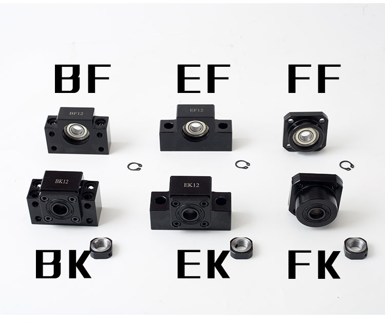 滚珠丝杆支撑座BK/BF12轴承固定座EK20 EF10 FK25 FF40 AKAF15/30 - 图0