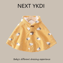 UK NEXT Winter baby cloak out of the wind for 100 days male and female baby jacket children warm and cap shawl