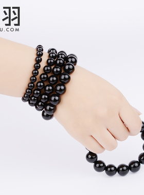 珠宝黑曜石本命年手串情侣首饰品