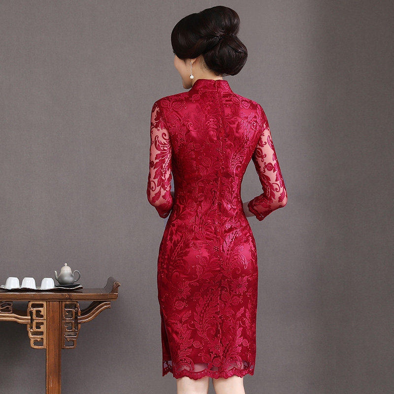 高贵婚宴装新娘妈妈喜婆婆连衣裙 玲珑品智旗袍