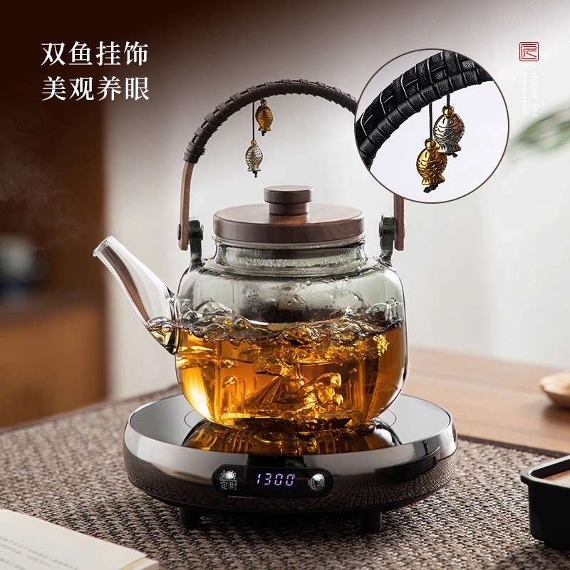 玻璃煮茶壶可明火耐高温蒸煮一体提梁烧水泡茶壶家用2025新款茶具 - 图3