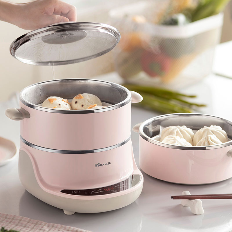 小熊悠品专卖店小熊电蒸锅家用多功能小型迷你三层预约定时蒸菜锅早餐神器插电器1