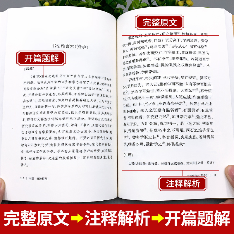 书谱书法雅言正版书籍中国历代书论书法理论书籍大全历代名家书法艺术笔法学习书书法创作技法经典书论-图1